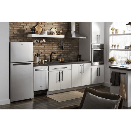 Whirlpool - 11.6 Cu. Ft. Top-Freezer Counter-Depth Refrigerator with Infinity Slide Shelf - Stainless steel