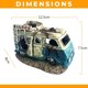 thumbnail image 4 of Decoraciones para acuarios, adorno de resina de imitación de coche en ruinas para bomba de oxígeno con burbujeador de piedra de aire que proporciona oxígeno disuelto, terrario, decoración, 4 of 6