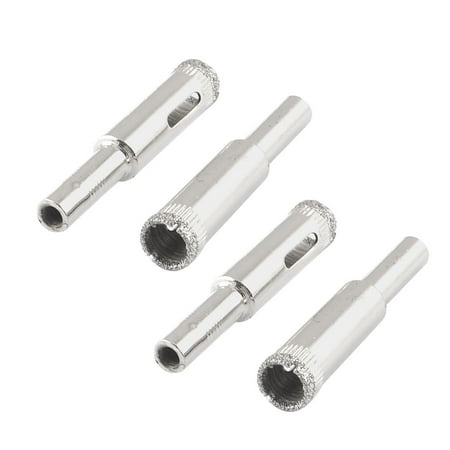 

4 Pieces Straight Shank 10mm 2/5 Diamond Drill Bit Tile Glass Hole Saw