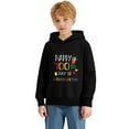 thumbnail image 6 of XAOFW Children's Hoodies Sweatshirts 100 Days Of School Print Fashionable Hoodie Everyday Relaxed Fit Pullover Long Sleeve Hooded Sweatshirt Stylish Comfortable Outdoor Activities Top, 6 of 7