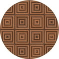 thumbnail image 1 of Ahgly Company Machine Washable Indoor Round Transitional Red Brown Area Rugs, 6' Round, 1 of 7