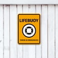 thumbnail image 5 of Portrait Round Plus Lifebuoy Throw in Emergencies Wall or Door Sign | Boats & Yachts Signage - Large, 5 of 7