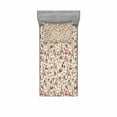 thumbnail image 2 of Ambesonne Black White Fitted Sheet & Pillow Sham Set, Europe French Paris, Queen, Magenta Cream, 2 of 3