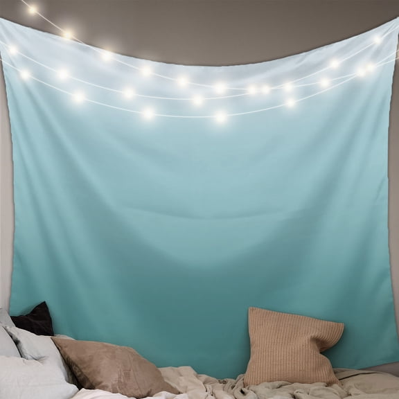 Turquoise Ombre Large Tapestry for Bedroom Wall Hanging Tapestry,Teal White Gradient Modern Abstract Art Ceiling Backdrop Tapestries Poster Blanket Wall Decor for Teens Room Living Room 85" x 90"