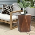 thumbnail image 6 of Joveco 18"H Concrete Side Table Outdoor Accent End Table, Garden Stool Plant Stand,Brown, 6 of 6