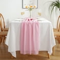 thumbnail image 4 of Retro Romantic Solid Color Chiffon Table Runner Soft Wrinkle-resistant Tablecloths Wedding Banquet Party Home Decoration, 4 of 8