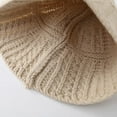 thumbnail image 5 of CoCopeaunts Winter Bucket Hats For Women Knitted Twisted Warm Fishermen Caps Female Panama Bob Black Fisherman Bucket Hats Outdoor Basin Cap, 5 of 6