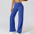 thumbnail image 5 of Efsteb Yoga Pants Women High Waist Stretch Casual Soft Straight Leg Bottoms Workout Wide Leg Pants Gym Fitness Athletic Yoga Jogger Trouser (Blue,XL), 5 of 8