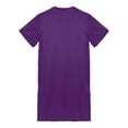 thumbnail image 6 of Manyakai Men's Short Sleeve Sleep Shirt V-Neck Nightgown Soft Loose Nightshirt Pajama Sleepwear Purple XL, 6 of 7