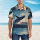 thumbnail image 2 of Balery Dancing Whale Camisas hawaianas de manga corta para hombre, camisas playeras de corte holgado, camisas de vacaciones con botones,XX-Large, 2 of 7