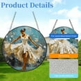 thumbnail image 2 of Dancing Ballet Woman Stained Glass Suncatcher Handmade Window Hanging Colored Glass Suncatcher Crafts Kits for Indoor Garden Decor Memorial Gift 16x16cm, 2 of 7