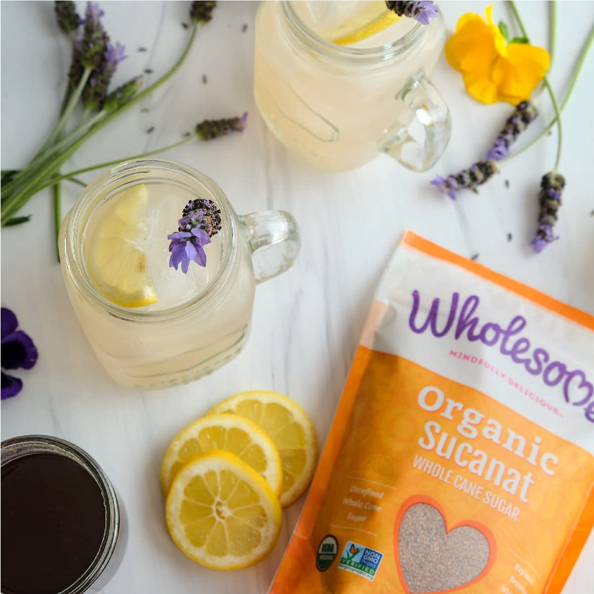Wholesome Sweeteners Organic Sucanat, Unrefined Whole Cane Sugar, Fair Trade, Non GMO & Gluten Free, 1 Pound (Pack of 12) (45025)