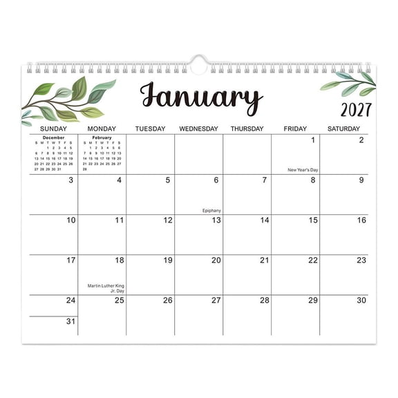 2027-2028 18-Month Countdown Wall Calendar Large 356x280mm Creative Desk Calendar for Office Planning & Home Organization
