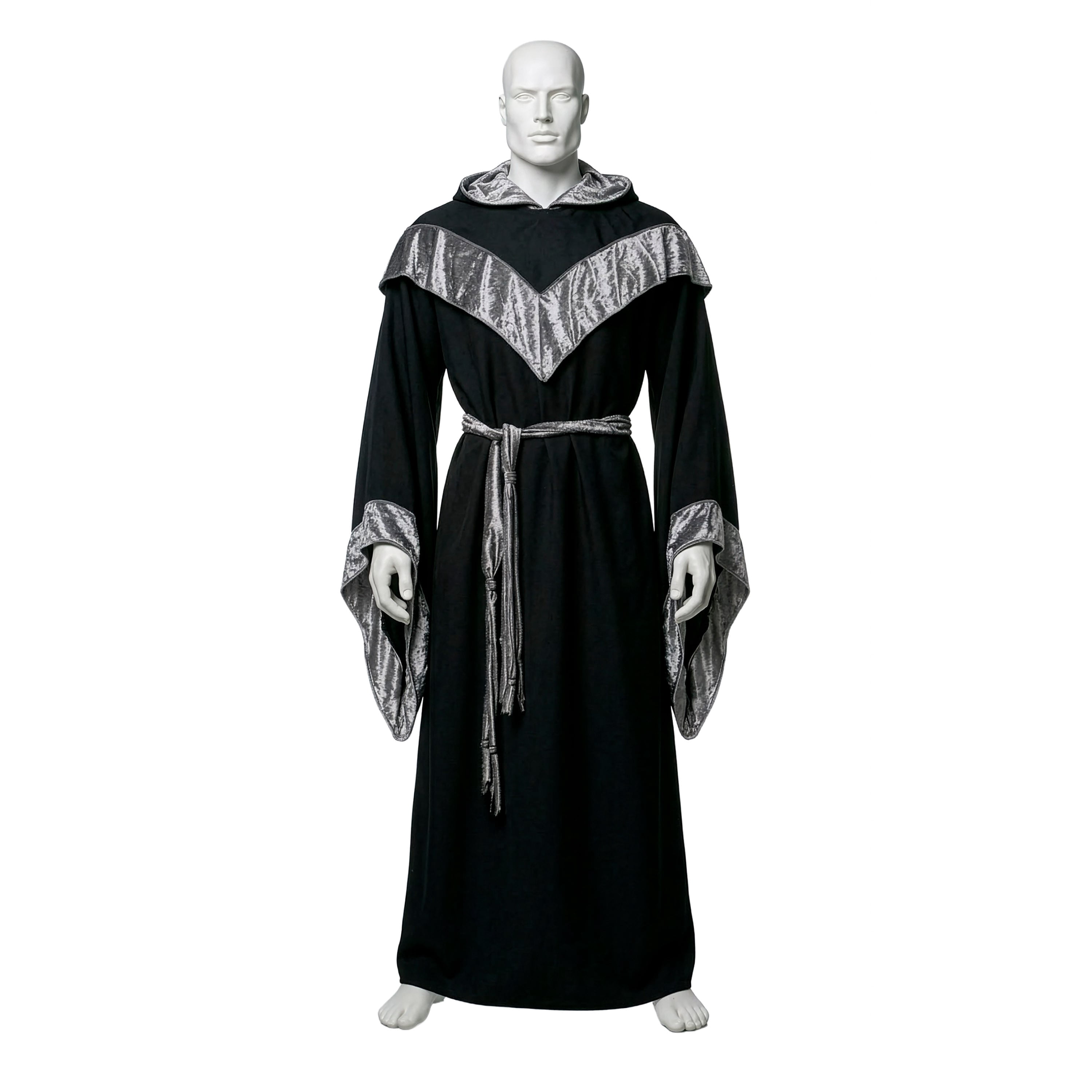 Dark Sorcerer Hooded Robe Halloween Costume for Adults, Adult One Size Fit Most, by Way to Celebrate