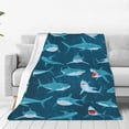 thumbnail image 3 of Shark Blanket for Baby Boy Girl, Soft Fleece Throw Blanket for Couch Bed, Shark Gifts for Shark Lovers, Cozy Lightweight Blanket Toddler Kids Adults, 40×50 Inch, 3 of 6