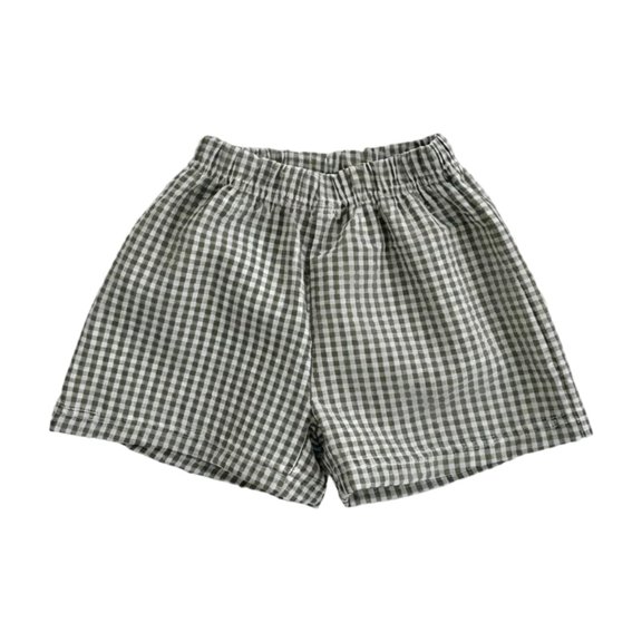 BOOMNY Girl'S Shorts Wide Leg Shorts for Girl Trendy Plaid Elastic Waist Athletic Shorts With Pocket