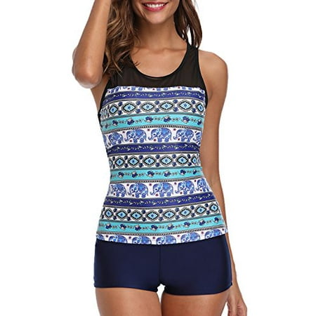 yonique bathing tankini racerback swimsuit suit piece short
