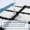thumbnail image 4 of REGALWOVEN Bathroom Rugs Checkered Extra Soft Absorbent Plush Bath Mat, Non Slip Machine Washable Blue 24" x 16", 4 of 6