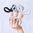 thumbnail image 2 of Baby Teethers Bunny Beech Wood Rattles Teething Rodent Tiny Rod Baby Toys Pendant For Newborn Nursing Children Products heqiyong toy, 2 of 2