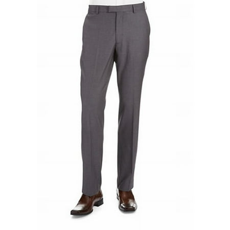 Perry Ellis NEW Gray Mens Size 33x32 Flat Front Modern-Fit Dress Pants