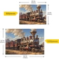 thumbnail image 4 of West Steam Train Jigsaw Puzzle, 500 Pieces Paper Wood Composite Material Zigsaw with Storage Bag and Reference Picture Easy to Solve Family Game Creative Gift for Friends Parents Grandparents, 4 of 6