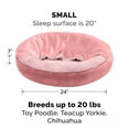 thumbnail image 3 of FurHaven Pet Products | Wave Faux Fur & Velvet Hooded Donut Pet Bed for Dogs & Cats - Rose Pink, Small, 3 of 12