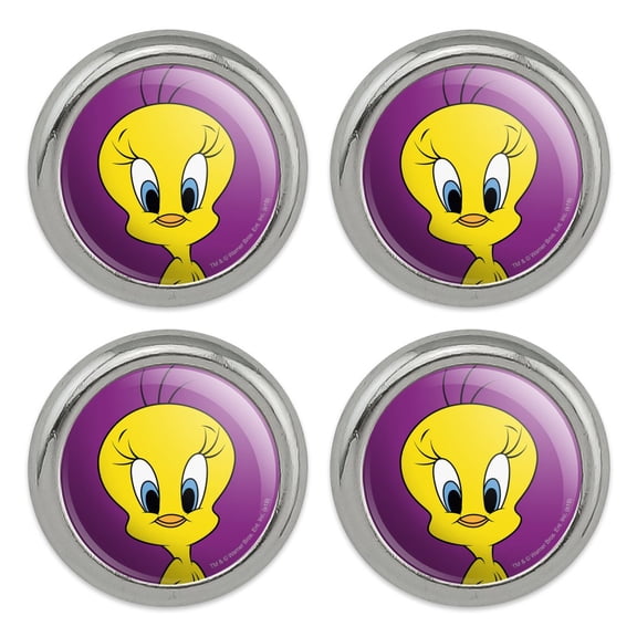 Looney Tunes Tweety Bird Metal Craft Sewing Novelty Buttons - Set of 4