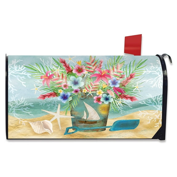 Briarwood Lane Coastal Flowers Summer Mailbox Cover