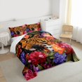 thumbnail image 3 of Homewish Safari Leopard Bedding Comforter Set,Wild Flower Floral Twin Comforter Sets,Purple Orange Pink Bedding Set For Boys Teens,Super Cozy Room Decor Reversible,2 Pieces, 3 of 8