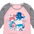 thumbnail image 3 of Star Wars - Americana Stickers - Toddler And Youth Girls Shirt Tail Raglan, 3 of 5
