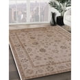 thumbnail image 3 of Ahgly Company Machine Washable Indoor Round Industrial Modern Dark Almond Brown Area Rugs, 6' Round, 3 of 7