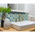 thumbnail image 4 of 4" X 4" Aqua Floral Peel and Stick Removable Tiles, 4 of 9