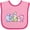 Pink and Fuchsia, variant on Inktastic Floral Easter Bunnies Boys or Girls Baby Bib
