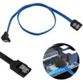 thumbnail image 5 of Set of 12, Straight and 90 Degree Right-Angle SATA III Cable 6.0 Gbps with Locking Latch, DaKuan SATA III Cable (6X Black, 6X Blue), 5 of 9