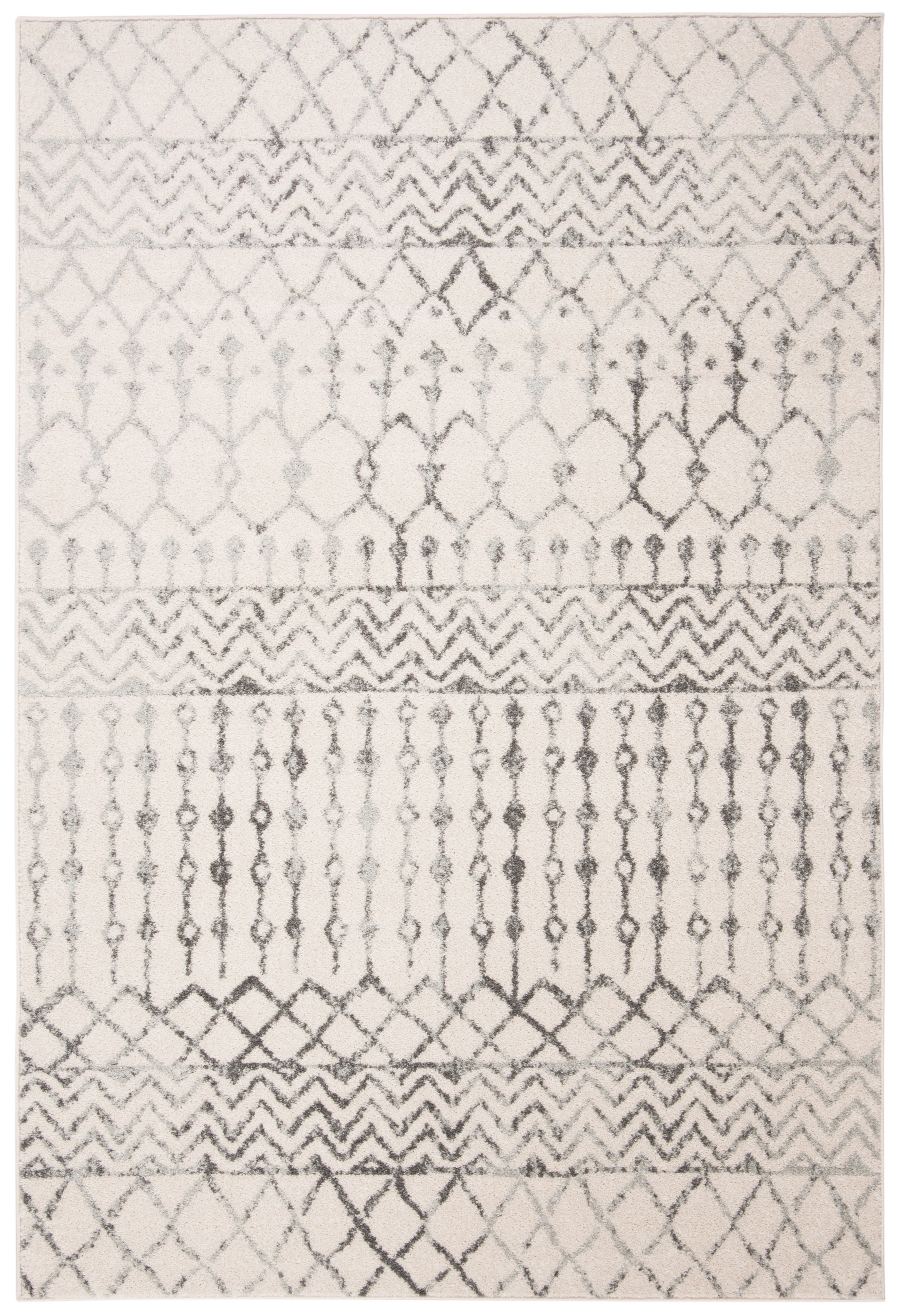 SAFAVIEH Tulum Glen Oriental Area Rug, Ivory/Grey, 5'3" x 7'6"