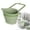 Green, variant on pink Foldable Kitchen Sink Drain Basket - Silicone Collapsible Strainer for Faucet Hanging