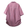 thumbnail image 3 of LIaqionyy Big and Tall Short Sleeve Shirt for Men's Plaid Dress Button down Casual Loose Tees Shirts with Pocket, 3 of 4