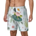thumbnail image 2 of Balery Turtle and Sea Life Mens Swim Trunks Swim Shorts for Men Quick Dry Inseam Beach Shorts with Compression Liner Pocket-X-Large, 2 of 9