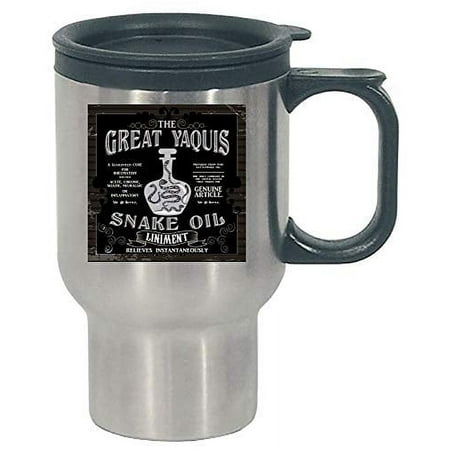 Stuch Strength Funny Rattlesnake - Snake Oil - Venomous Pit Viper Humor - Stainless Steel Travel Mug