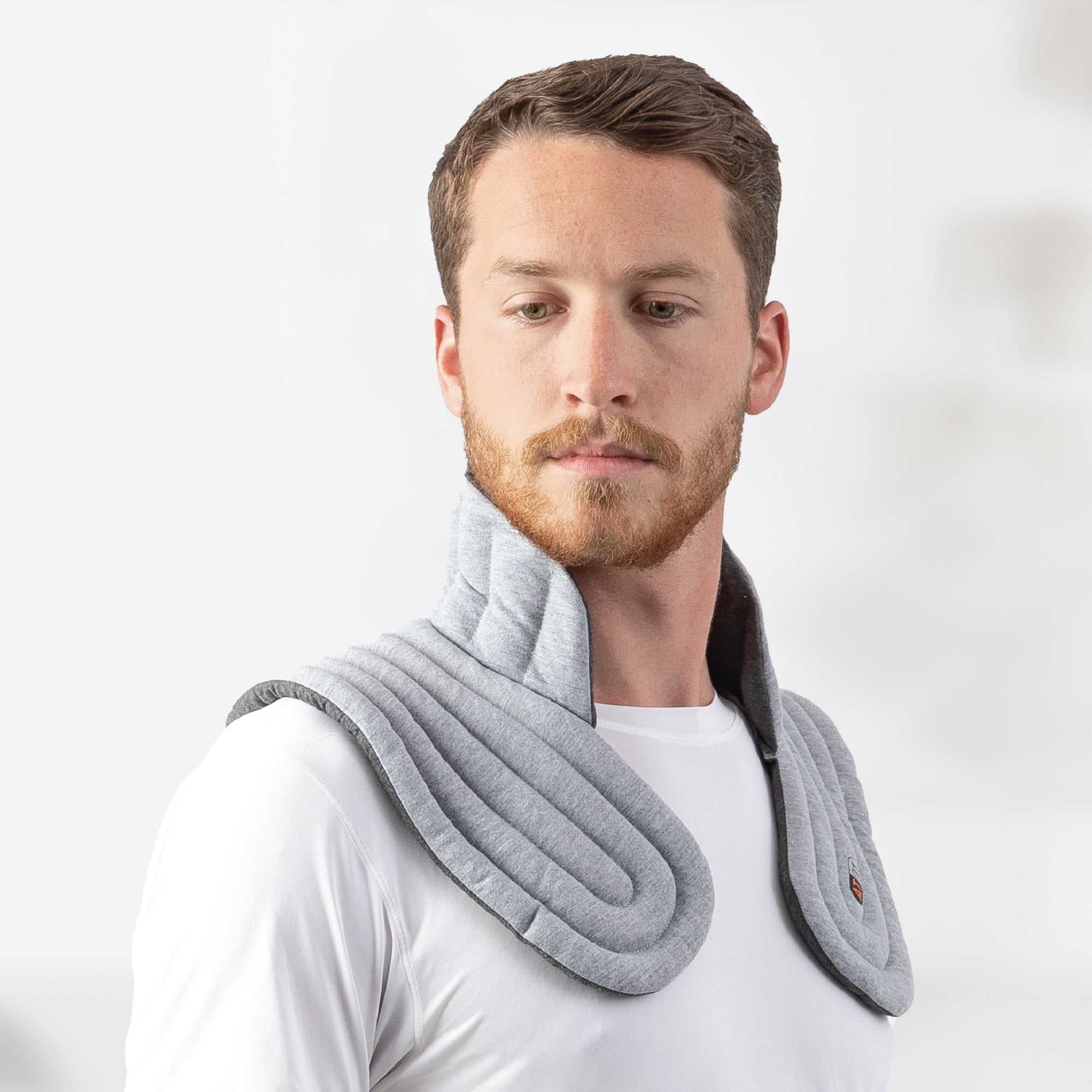 Sharper Image® Heated Neck & Shoulder Aromatherapy Wrap, Lavender Scented Hot & Cold Therapy, Weighted Muscle Pain & Stress Relief, Luxurious Soft Plush, Adjustable Fit, Relaxation & Self-Care