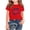 Red, variant on AUNVITO Kids British Flag Print Casual Loose Fit Round Neck Short Sleeve T-Shirt Comfortable Top