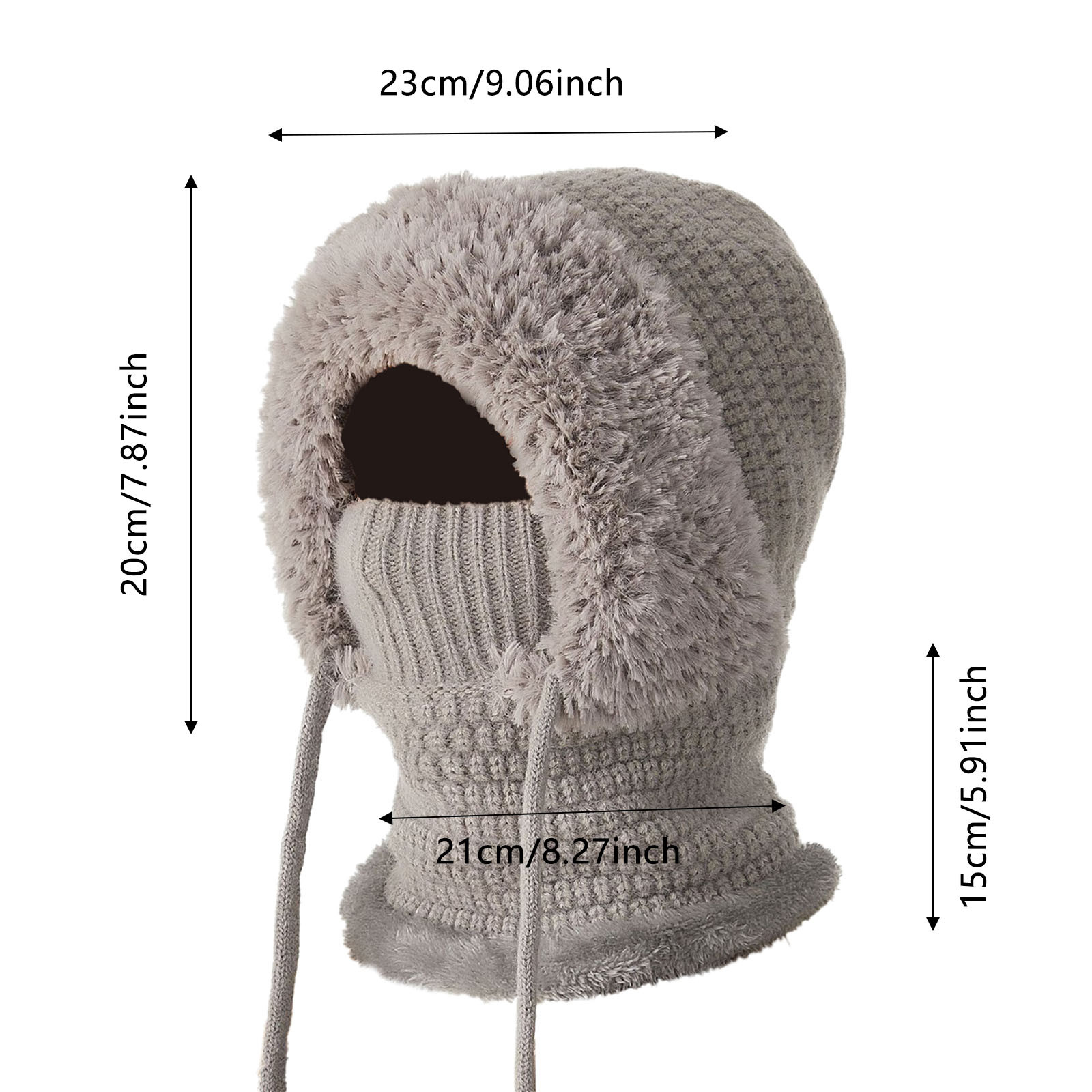 3-in-1 Winter Balaclava, 2025 New Knitted Hat, Multifunctional Scarf Hat for Outdoor Sports, Cozy Ski Mask for Women (1)