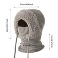 thumbnail image 3 of Ensemble Bonnet et Foulard Tricotés d'Hiver pour Femmes - Cache-Cou Doublé Thermique Réversible pour le Visage et le Cou, Accessoires d'Extérieur par Temps Froid, 3 of 6
