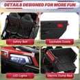 thumbnail image 3 of Wisairt 24V Kids Golf Cart, 4WD 2-Seater Electric Power Car Wheel for Big Kids, 4×200W Motors, Ages 3-8, Remote Control, Detachable Awning, Electric Dump Bed & Shovel, Red, 3 of 12