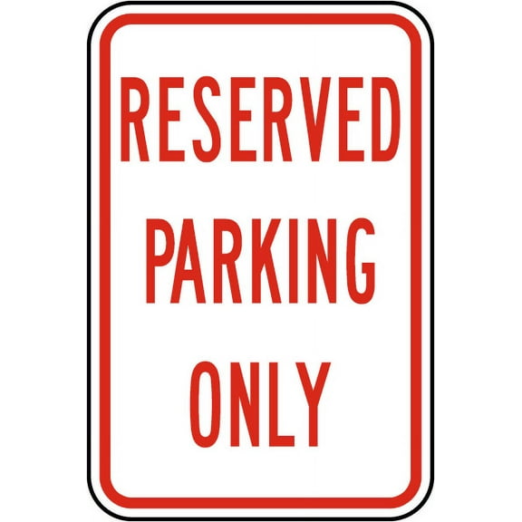Vinyl Stickers - Reserved Parking Only Sign - Safety and Warning Warehouse Signs Stickers - 3.5" x 5" - 3 Pack