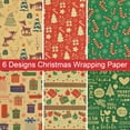 thumbnail image 4 of Syvvy Christmas Wrapping Paper,Gift Wrap Paper, Christmas Holiday Designs 6 Pcs.(Not Rolls,Only 6 Pack paper), 4 of 9
