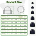 thumbnail image 2 of 160Pcs Nylon Domed Hex Nut Cover Plastic Nut Cover for Hex Screw Protection, 2 of 10