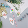 thumbnail image 3 of 60Pack Motel Keychain Blanks Vintage Motel Keychains Sublimation Blank Keychain for Vinyl DIY Crafting Keychain White, 3 of 3