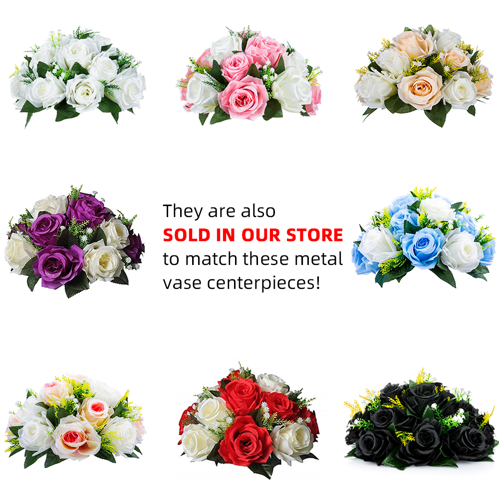 Nuptio Silver Tall Flower Centerpiece Stands, Set of 10 photo 8