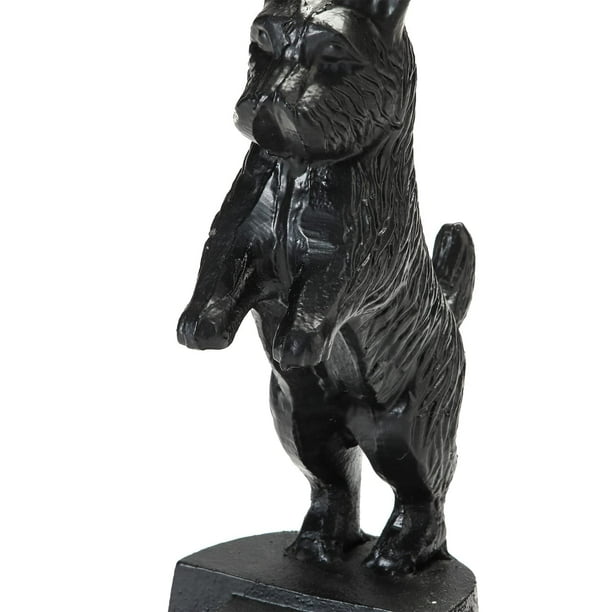 Tope de puerta para perro, cuña decorativa, tapón de puerta de hierro fundido para parte inferior de la puerta, tapón de puerta grande para perro, tapón de puerta de jardín para patio (negro